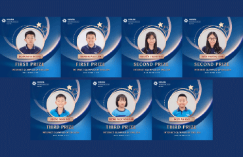 CHÚC MỪNG CÁC EM HỌC SINH ĐẠT GIẢI TRONG KỲ THI OLYMPIC TIẾNG ANH TRÊN INTERNET